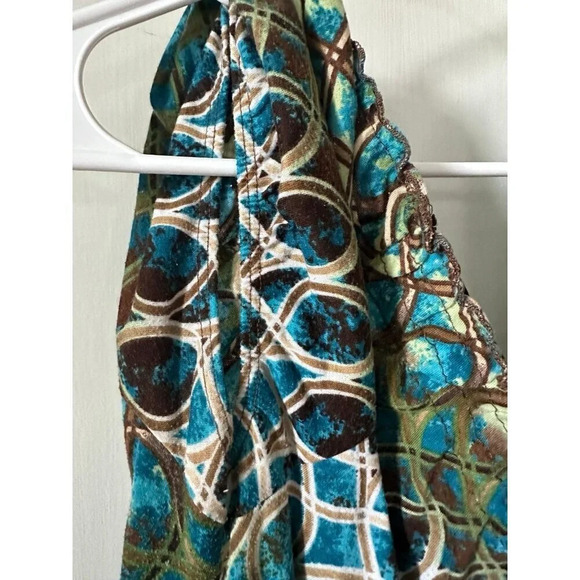 Claudia Richard women’s size medium blue green blouse - Picture 8 of 8